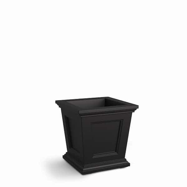 Fairfield 16 in. Square Self-Watering Black Polyethylene Planter