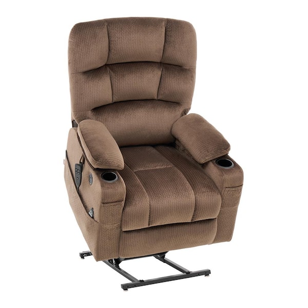 Power Lift Recliner Chair, Lift Chair with Heat and Massage for Elderly, Dual Motor Recliner Chair with Metal Lawn Chair
