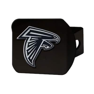 NFL - Atlanta Falcons 3D Chrome Emblem on Type III Black Metal Hitch Cover