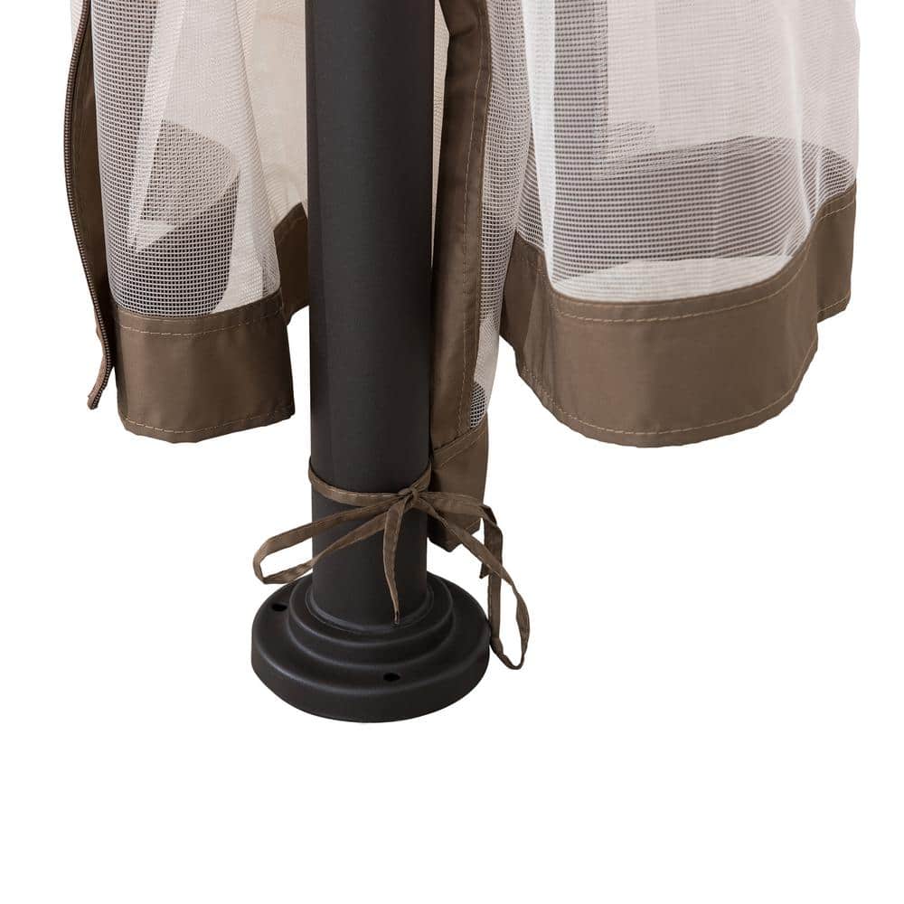 Beige Polyester Mosquito Netting for 9.5x9.5 ft Gazebo