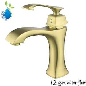 Dowell Single Hole Single Handle Vessel Sink Faucet in Brushed Gold