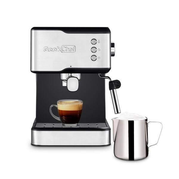Unbranded 1-Cup Silver Stainless Steel 20 Bar Espresso Maker