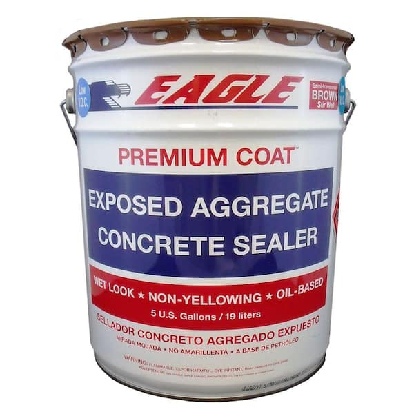 Eagle 5 gal. Brown Wet Look Solvent-Based Low VOC Aggregate Concrete Sealer
