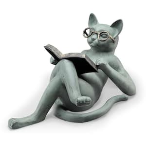 Literary Cat Garden Statue