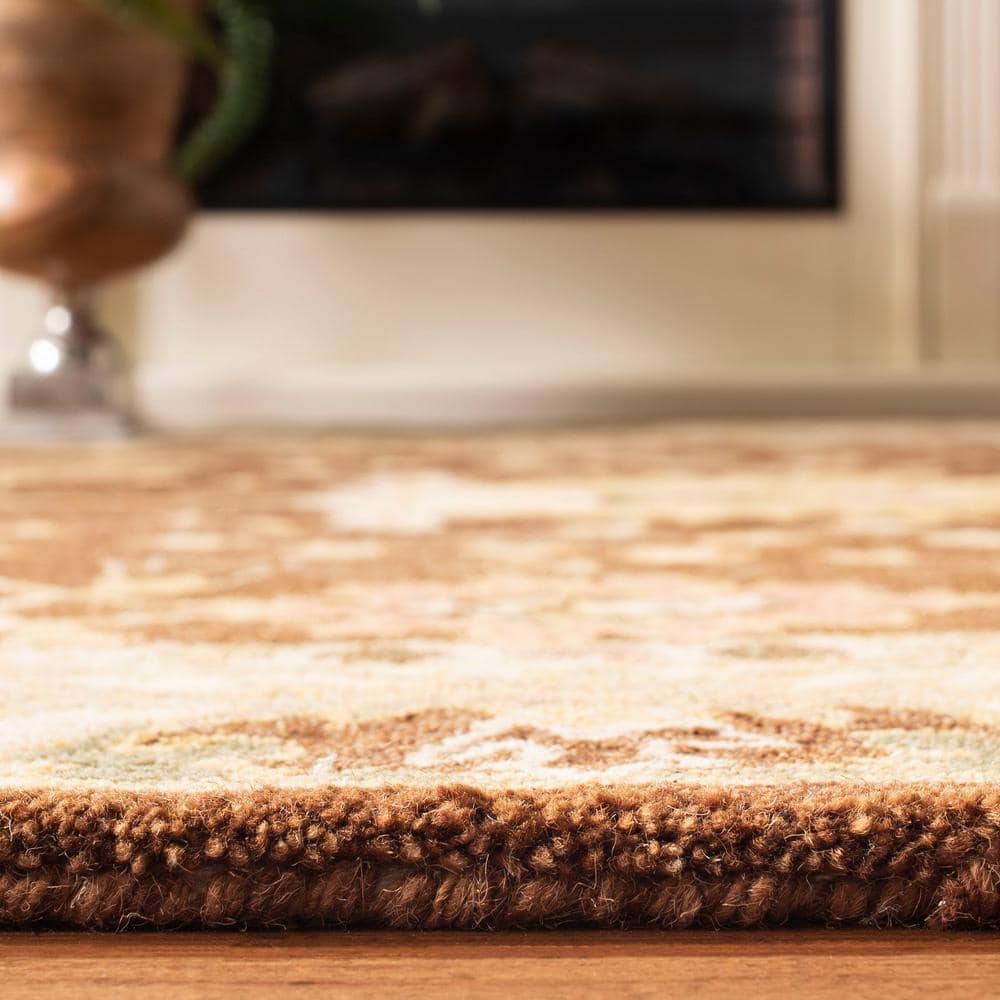 Anatolia Brown and Beige 8' x 10' Hand Tufted Wool Area Rug