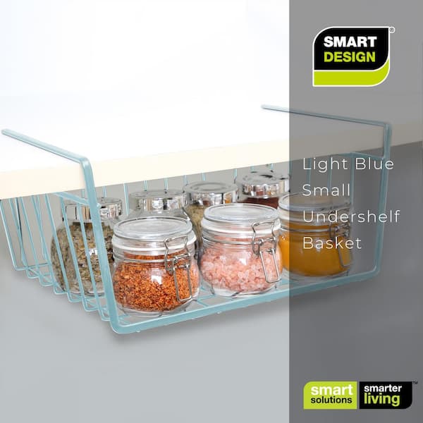 Smart Design Undershelf Storage Basket - Small - 12 x 5.5 inch - White