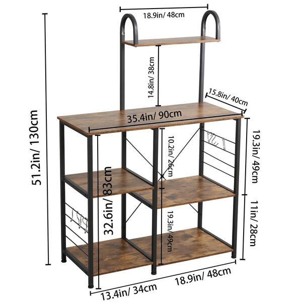 Wood Microwave Stand with Storage - Lifewit – Lifewitstore