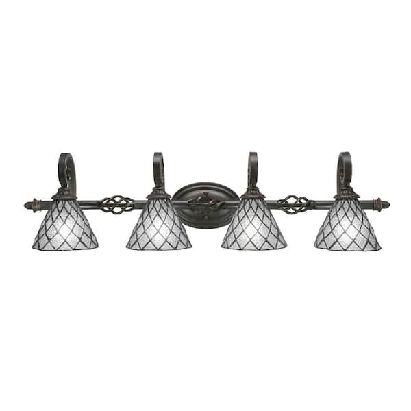 Unbranded Bridgewater 39.5 in. 4-Light Dark Granite Vanity Light