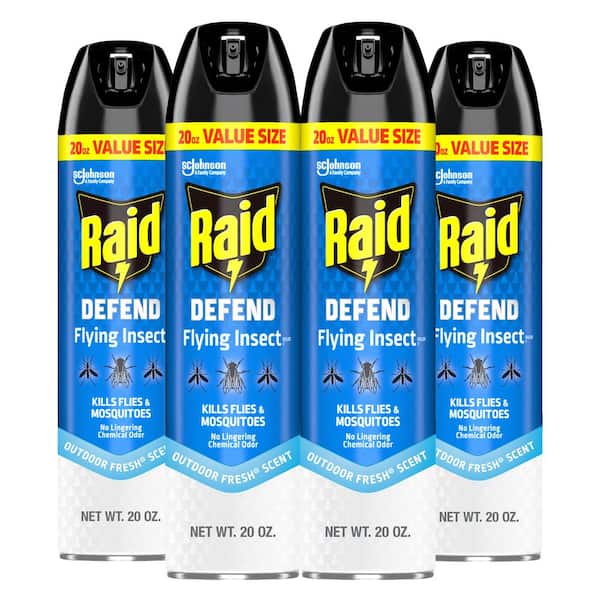 20 oz. Defend Flying Insect Killer 7, Flying Insect Spray Can, Outdoor Fresh Scent, Insect Killer (2-Pack)