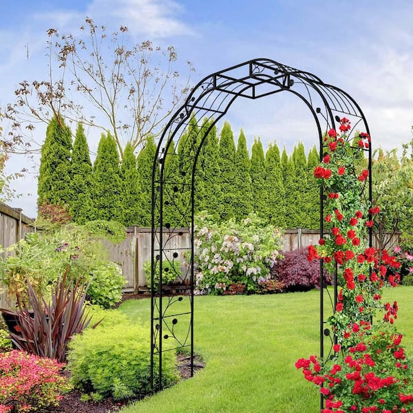 98.4 in. x 74.4 in. Metal Garden Arbor,Garden Arch Arbor,Garden