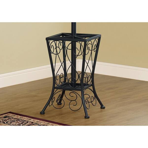 Black Metal Coat Rack With Umbrella Holder Tradingbasis