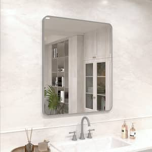 Vista 30 in. W x 36 in. H Rectangular Framed Wall Bathroom Vanity Mirror in Gun Grey