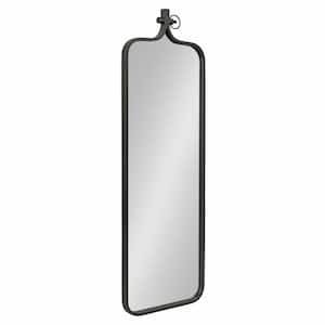Yitro 16.00 in. W x 48.00 in. H Black Rectangle Industrial Framed Decorative Wall Mirror