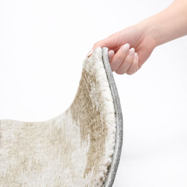 Dream Shag Premium Machine Washable Abstract ADS746 Ivory 5 ft. x 7 ft. 6 in. Area Rug