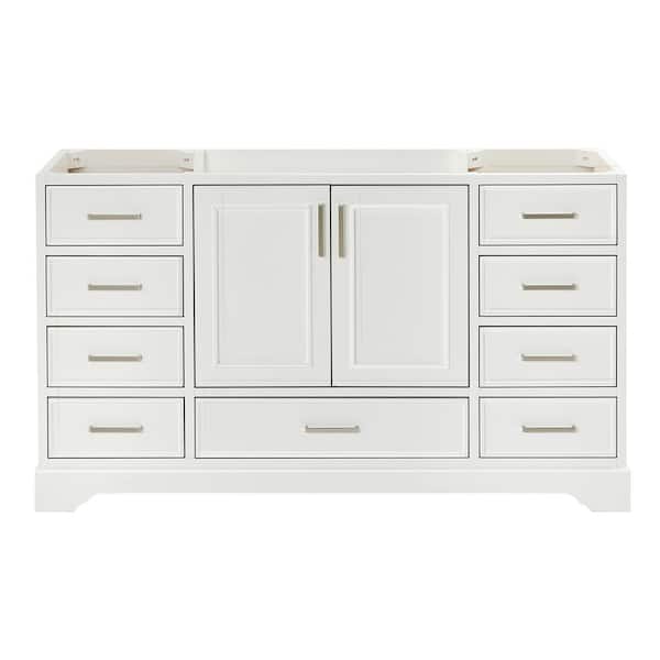 ARIEL Stafford 60.75 in. W x 21.5 in. D x 34.5 in. H Bath Vanity Cabinet without Top in White