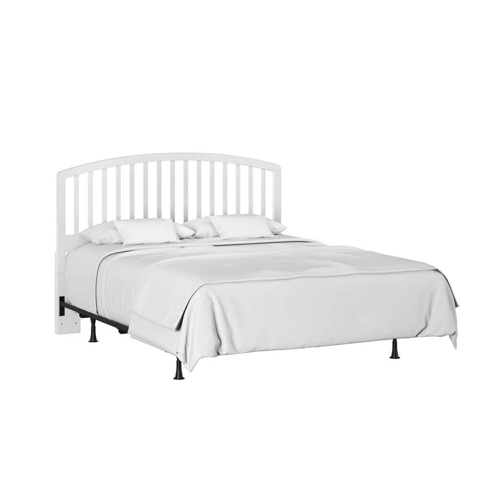 Hillsdale Furniture Carolina White Headboard with bed and bedding