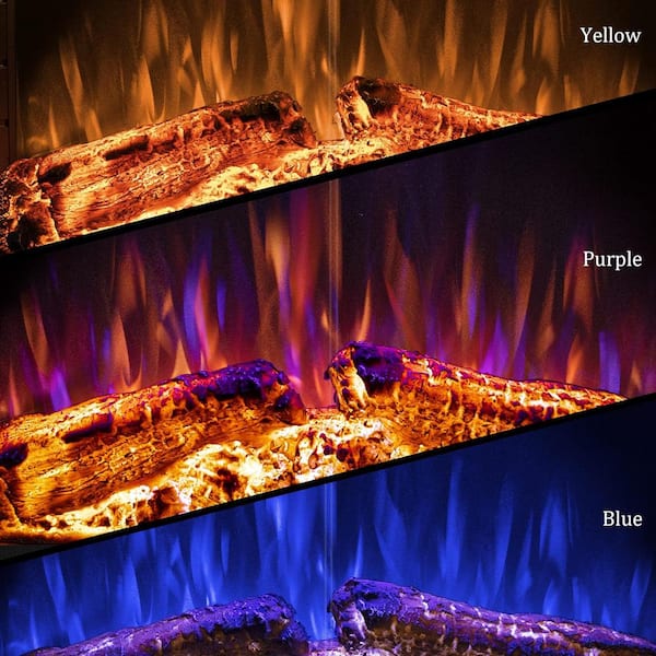 28 in. Electric with Glass Door, Multi-Color Flames, Log Speaker