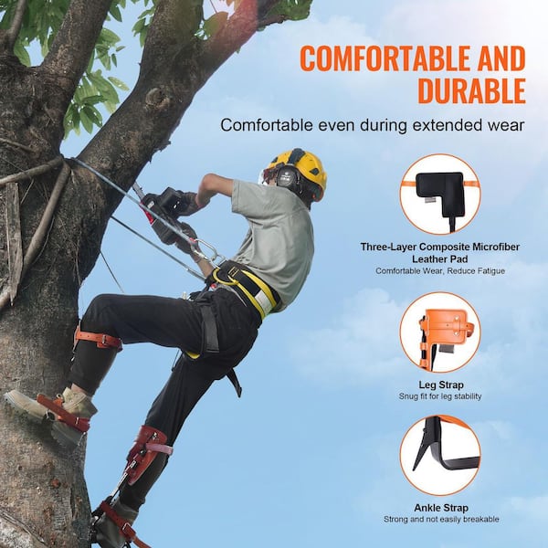 SVOPES Tree Climbing Spikes Set, 1 Pair Alloy Steel Climbing