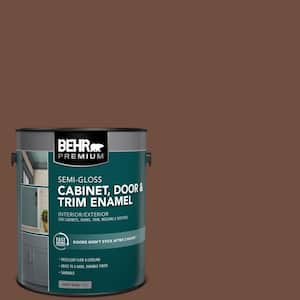 1 gal. #N160-7 Brown Velvet Semi-Gloss Enamel Interior/Exterior Cabinet, Door & Trim Paint