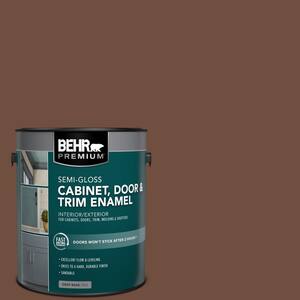 1 gal. #N160-7 Brown Velvet Semi-Gloss Enamel Interior/Exterior Cabinet, Door & Trim Paint