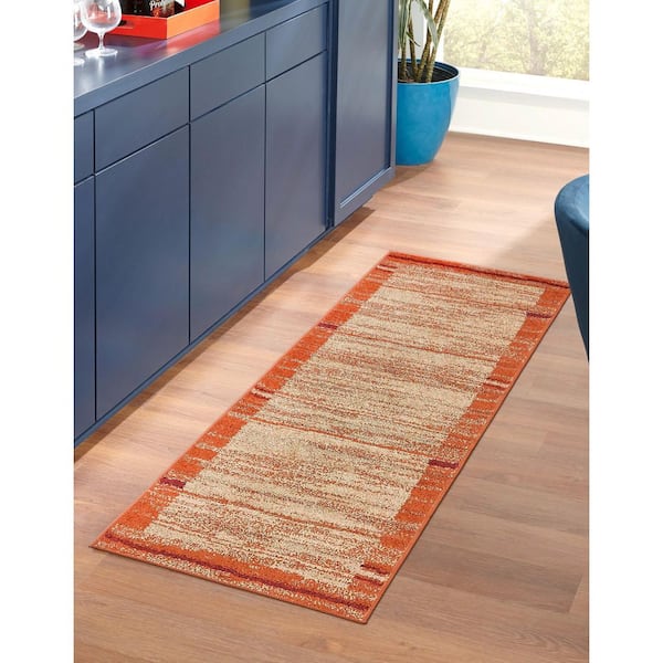 Autumn Foilage Terracotta 2' 6 x 10' 0 Runner Rug