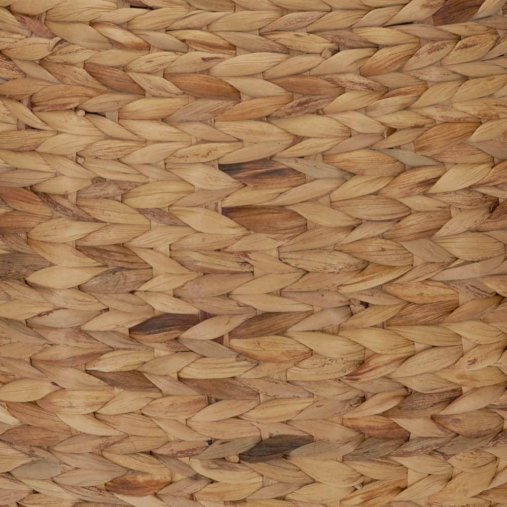 Natural Seagrass Round Wicker Storage Basket with Lid