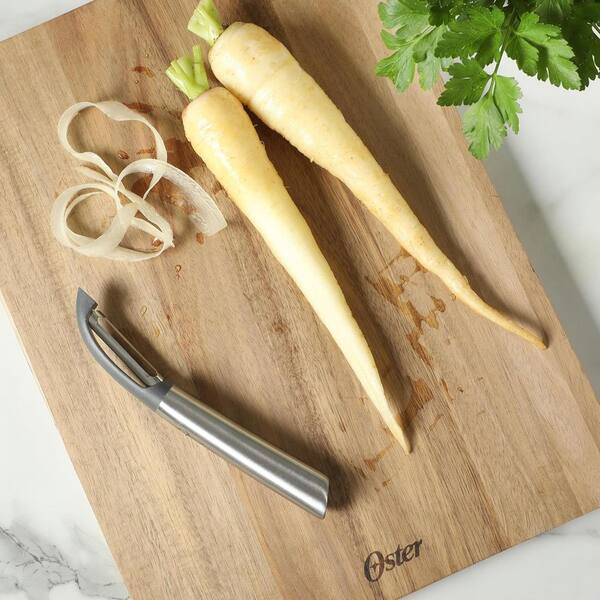 7.9 in. Stainless Steel Straight Peeler in Silver