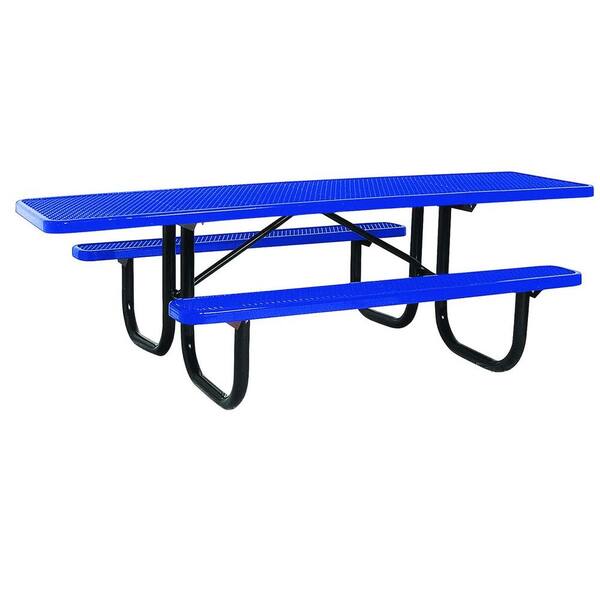 Unbranded Portable 8 ft. Blue Diamond Commercial ADA Rectangular Table