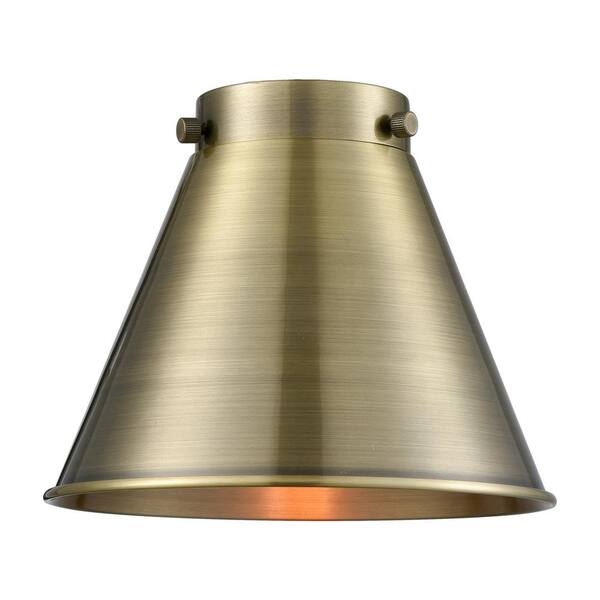 8 Steel Shade - Antique Brass