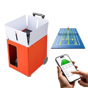 SKYSHALO Tennis Ball Machine, 16.93 in. 4H Runtimeand 110-Ball Capacity ...
