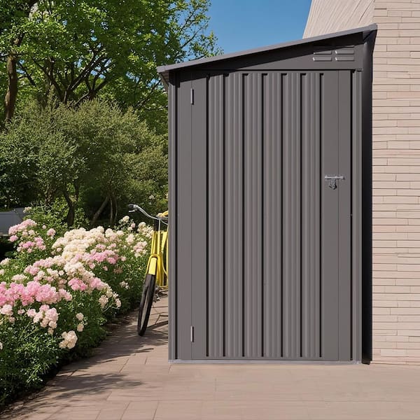Cesicia 9 ft. W x 4 ft. D Metal Outdoor Storage Shed with Sloping
