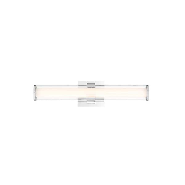 Eurofase Nozza 30-Watt Chrome Integrated LED Wall Sconce