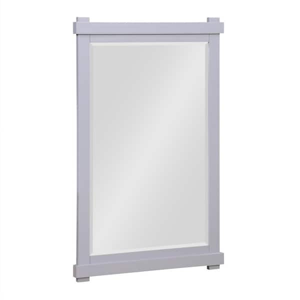 Dorel Living Rion 24 in. W x 39.5 in. H Gray Bathroom Mirror