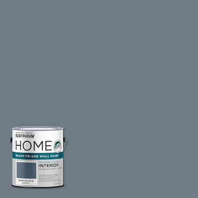 1 gal. Eggshell Charcoal Blue Interior Wall Paint (2-Pack)