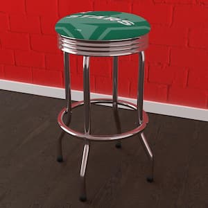 Dallas Stars Logo 29 in. Green Backless Metal Bar Stool with Vinyl Seat