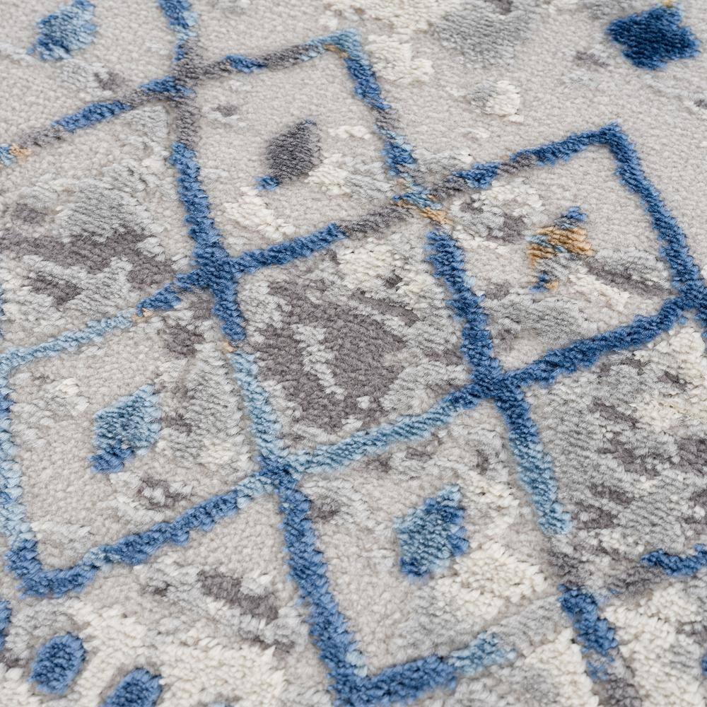 Hannah Moroccan Blue and Cream 5' x 7' Area Rug