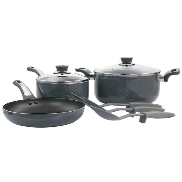 Aoibox Nonstick Pots and Pans Set, 8 Pcs Granite Stone Kitchen