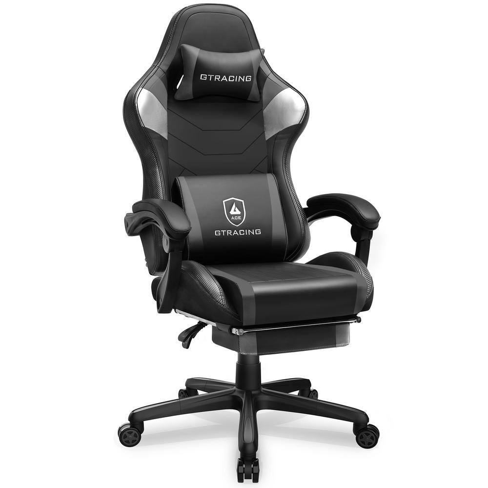 Reviews for ComHoma Faux Leather Gaming Chair with Footrest, Massage ...