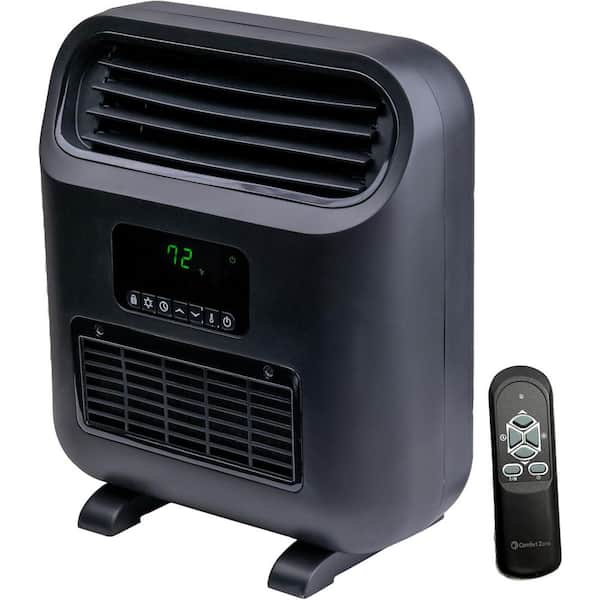 14 in. 5120 BTU Wall or Freestanding Electric Fan-Forced Garage Space Heater with Remote, Timer, Digital Thermostat