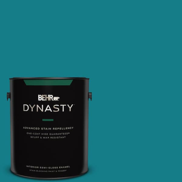 BEHR DYNASTY 1 gal. #PPU13-01 Caribe One-Coat Hide Semi-Gloss Enamel Interior Stain-Blocking Paint & Primer