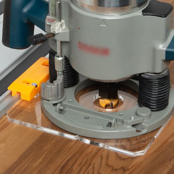 Router Guide Rail Adapter for Bosch 1617 Plunge Router. Fits Makita/Festool/Milwaukee/WEN/Ridgid Track Saw Guide Rails