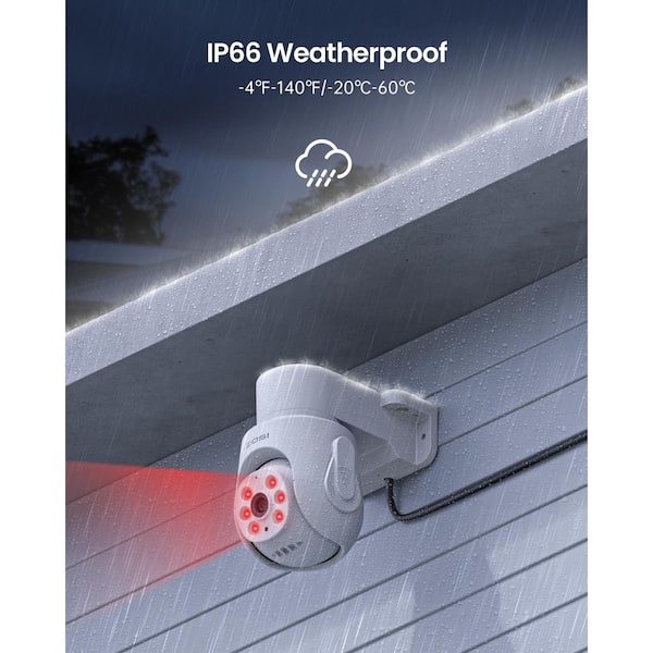 ZOSI 8 Channel 5MP DVR Home Security Camera System with 4 360° PT