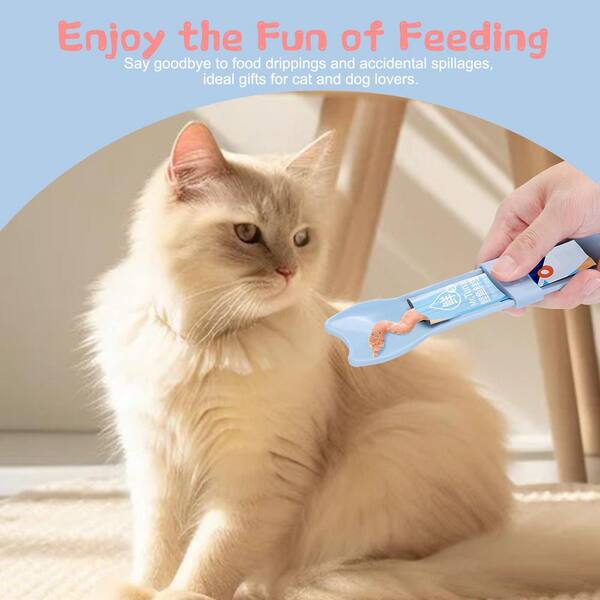 Cat Strip Feeders 2-pieces PP Material Treat Dispenser and Food