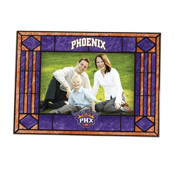 The Memory Company NBA -4 in. X 6 in. Gloss Multi Color Art Glass Picture Frame Suns