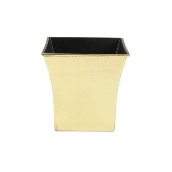7.25 in. x 7 in. Gold Indoor/Outdoor Plastic Decorative Pots