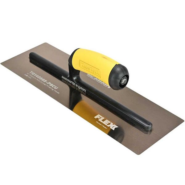 14" x 5" Gold Stainless Steel Finishing Trowel