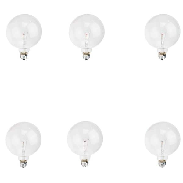 Philips 60-Watt G40 Incandescent DuraMax Clear Long Life Globe Light Bulb (6-Pack)