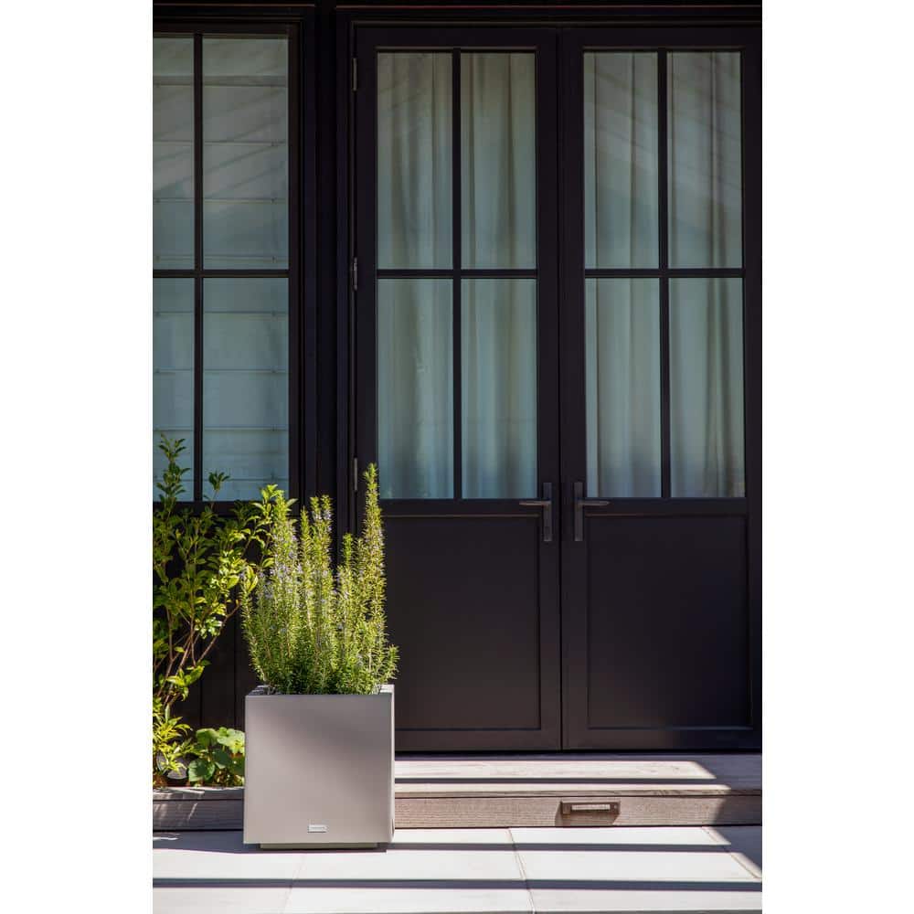 Modern Cube Planter for Outdoor and Indoor Spaces - Gray