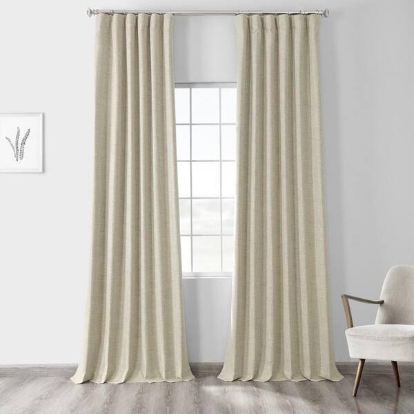 Exclusive Fabrics & Furnishings Toasted Tan Rod Pocket Sheer Curtain - 50 in. W x 120 in. L