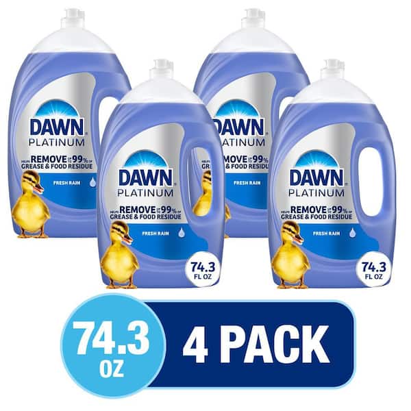 Platinum 74.3 oz. Fresh Rain Scent Liquid Dish Soap (Case of 4)